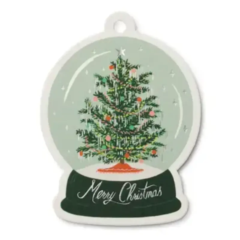 Pack of 8 Snow Globe Gift Tag