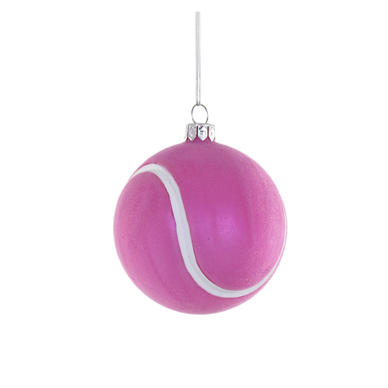 Pink Tennis Ball Ornament