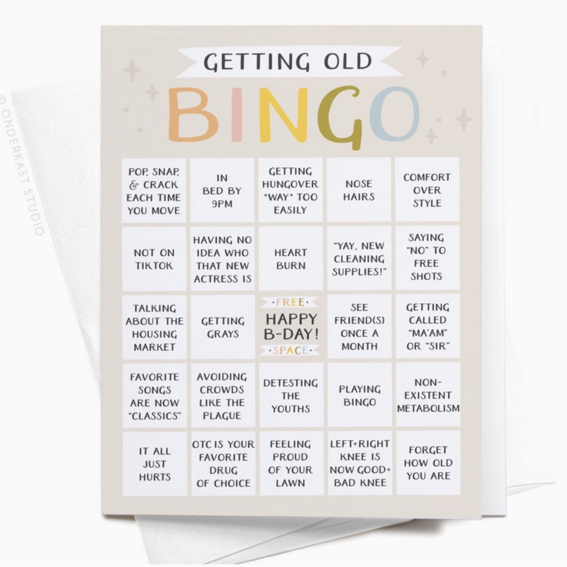 Getting Old Bingo Card