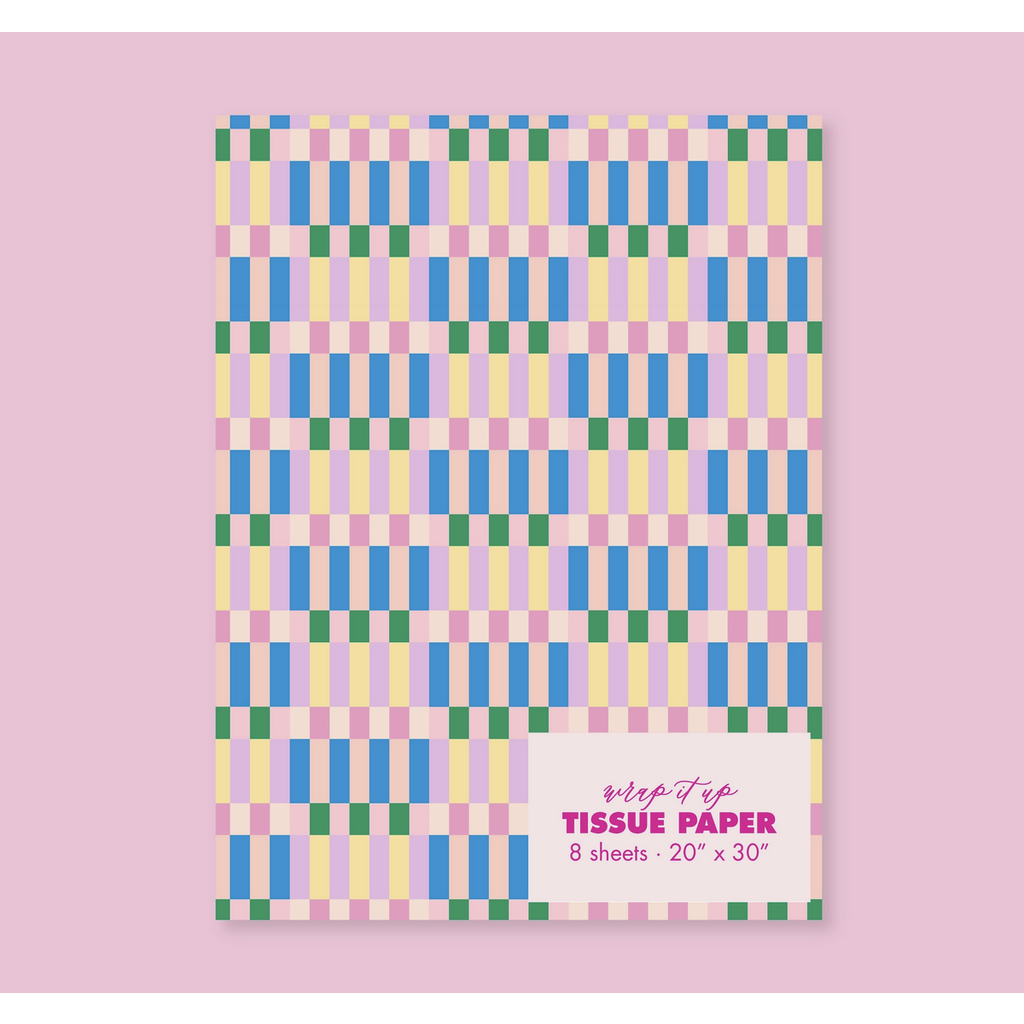 Bright Stripes Tissue Paper - Pack of 8 Sheets