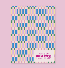 Bright Stripes Tissue Paper - Pack of 8 Sheets