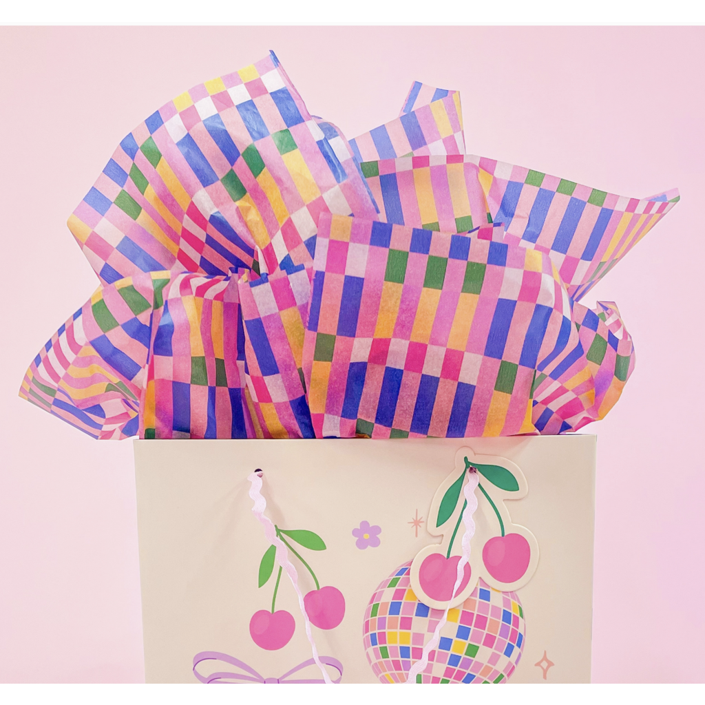 Bright Stripes Tissue Paper - Pack of 8 Sheets