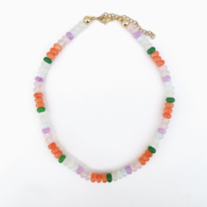 Lauren Rainbow Gemstone Bead Necklace