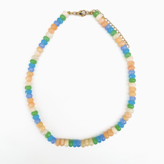 Claire Rainbow Gemstone Bead Necklace