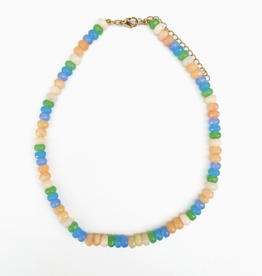 Claire Rainbow Gemstone Bead Necklace