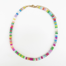 Lily Rainbow Gemstone Bead Necklace