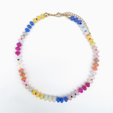Jessica Rainbow Gemstone Bead Necklace