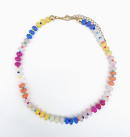 Jessica Rainbow Gemstone Bead Necklace
