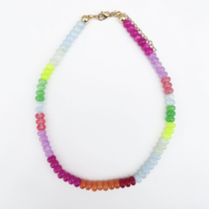Maddi Rainbow Gemstone Bead Necklace