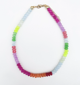 Sorbet Glow Rainbow Gemstone Necklace