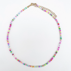 Rainbow Sprinkles Gemstone Bead Necklace