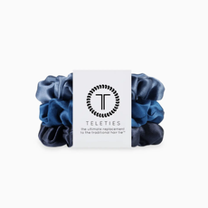 Midnight Rain Large Silk Hair Scrunchie