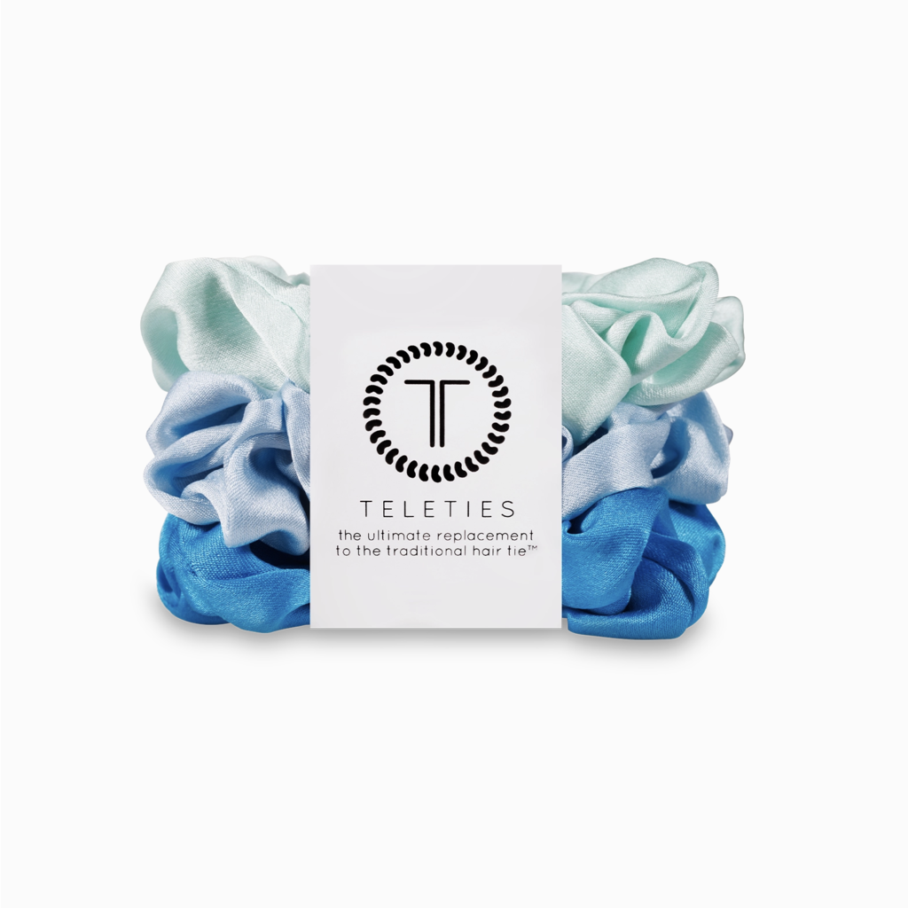 Blue My Mind Small Silk Hair Scrunchie