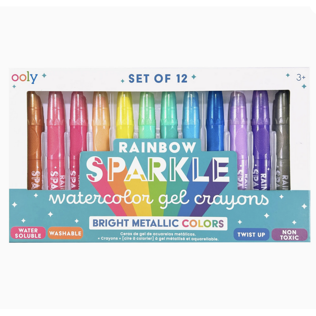 Rainbow Sparkle Metallic Watercolor Gel Crayons