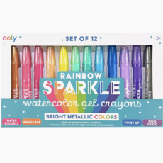 Rainbow Sparkle Metallic Watercolor Gel Crayons