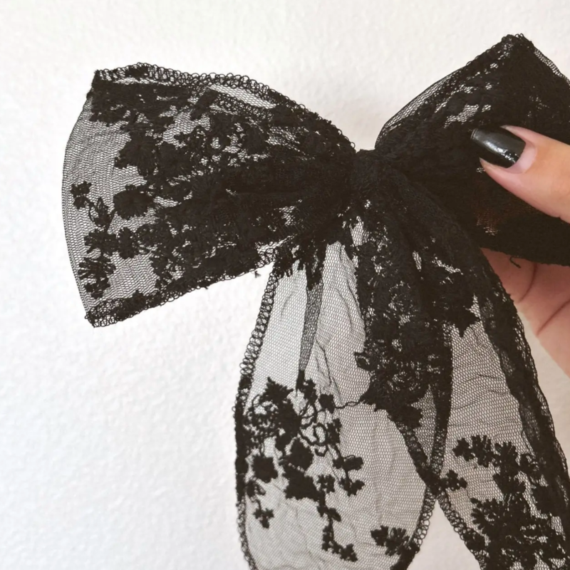 Black Bow Barrette