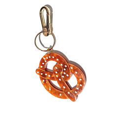Hand-Painted Pretzel Bag Charm & Keychain