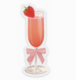 Clear Strawberry Bellini Sticker