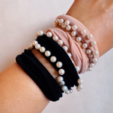 Pearl Embellished Hair Tie Set of 4