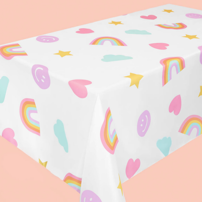Rainbow Washable Table Cover