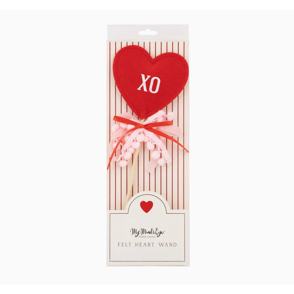 Puffy Felt Heart Wand