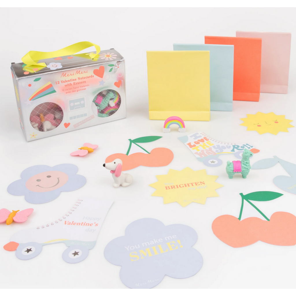 Boom Box Kids Valentine's Cards & Erasers Set