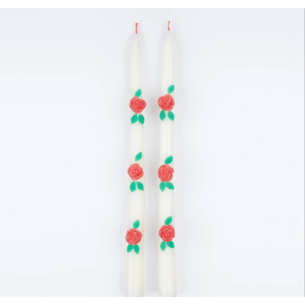 Rose Taper Candles