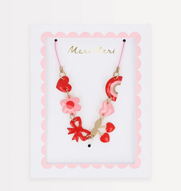 Hearts & Cherries Enamel Charm Necklace