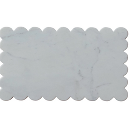 Marble Cheese/Cutting Board w/ Scalloped Edge