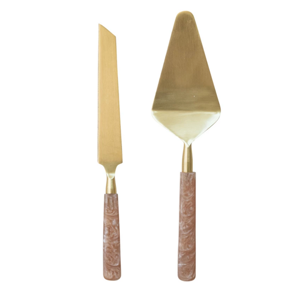 Stainless Steel Cake Servers - Boxed Set of 2