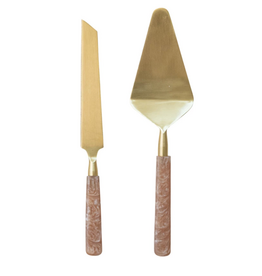 Stainless Steel Cake Servers - Boxed Set of 2