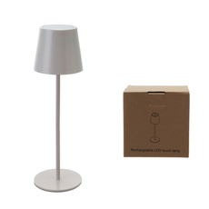 White Metal LED Rechargeable Table Lamp