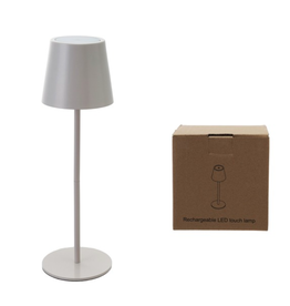 White Metal LED Rechargeable Table Lamp