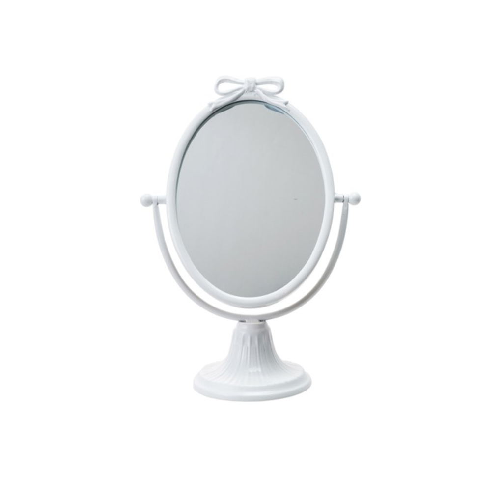 Metal Mirror & Bow 13.75"