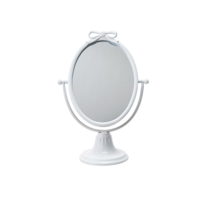 Metal Mirror & Bow 13.75"