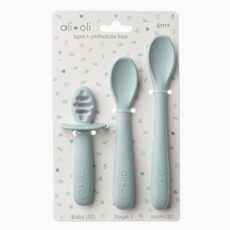 Blue Multi Stage Spoon Set 6m+