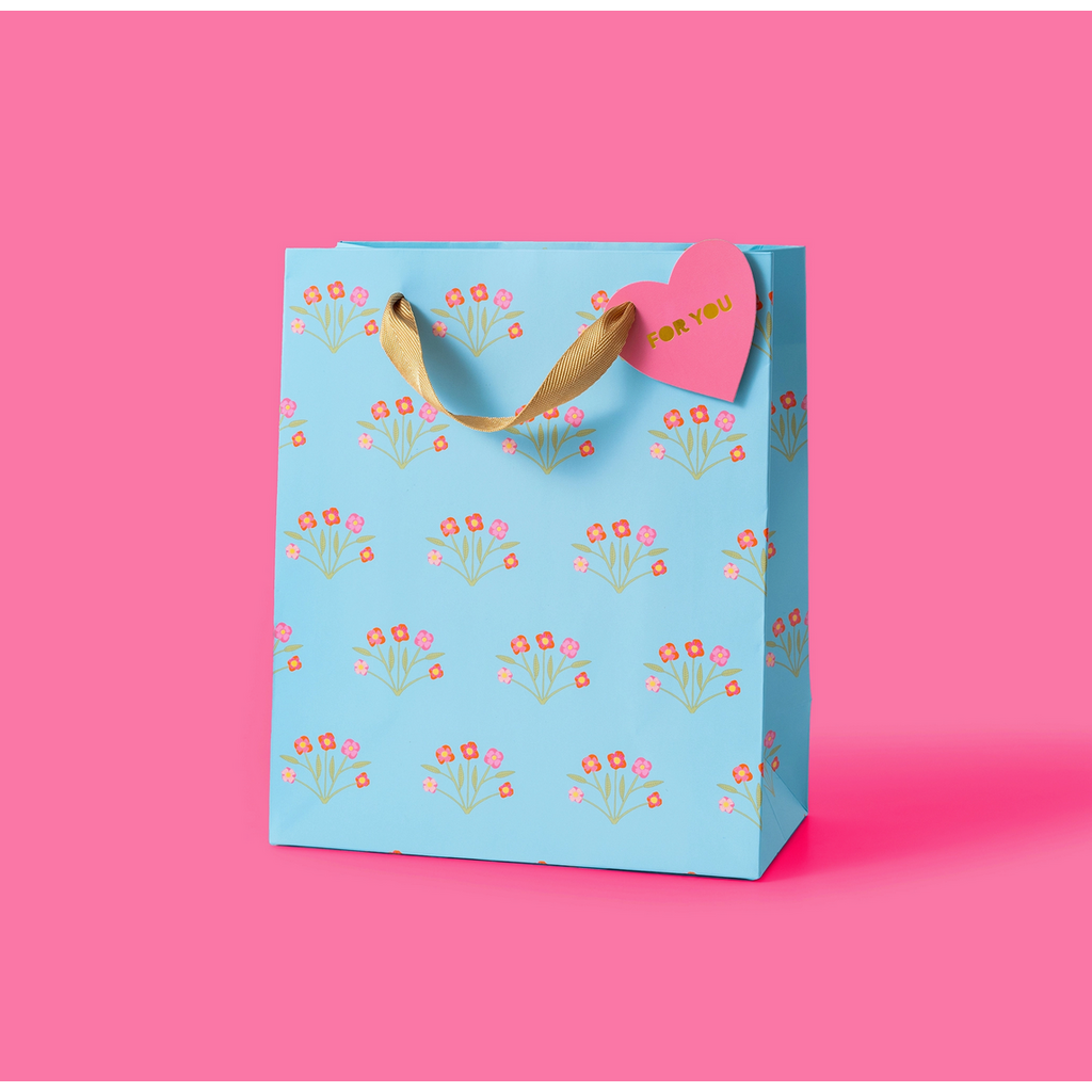 Blue Bouquets Medium Gift Bag