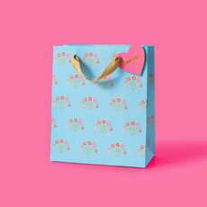 Blue Bouquets Medium Gift Bag