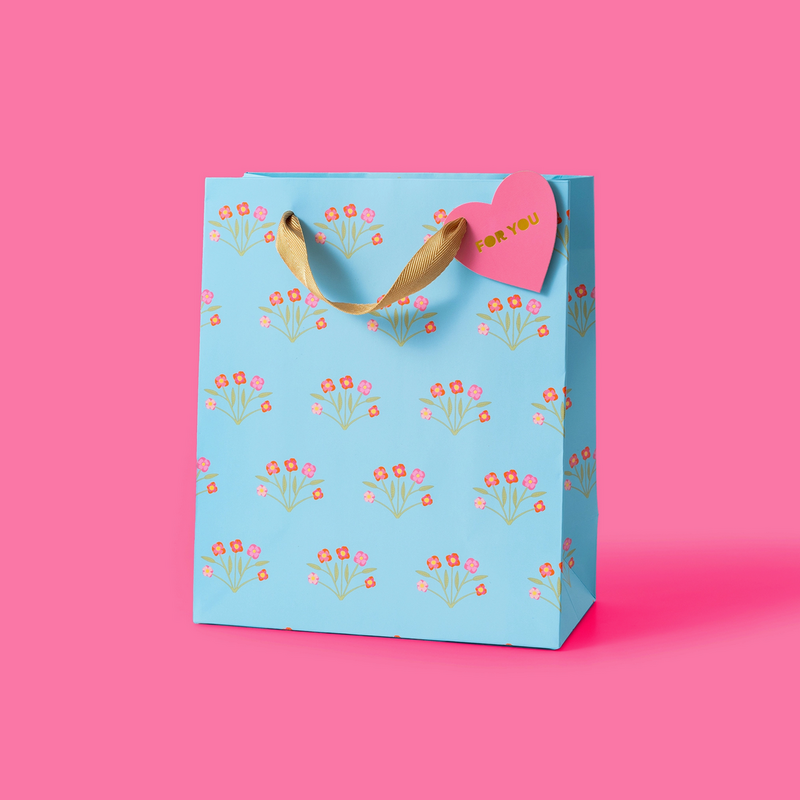 Blue Bouquets Medium Gift Bag