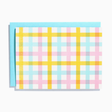 Plaid Pattern Letterpress Card Box Set