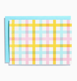 Plaid Pattern Letterpress Card Box Set