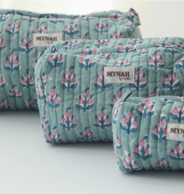 Large Eucalyptus Floral Travel Makeup Bag