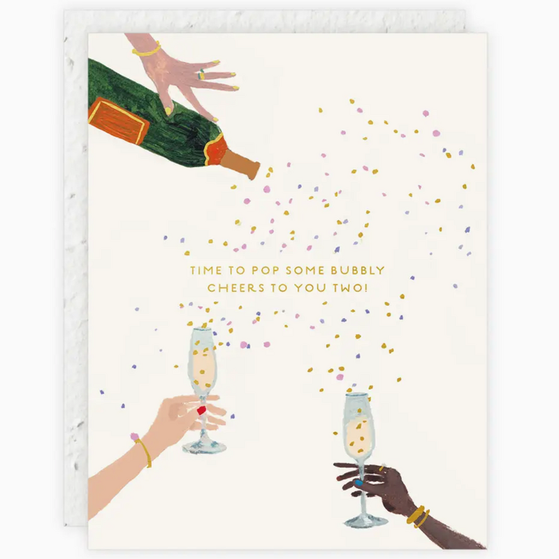 Pop Some Bubbly Wedding + Engagement Card