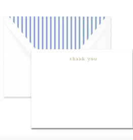 Thank You Blue Pinstripe Note Set