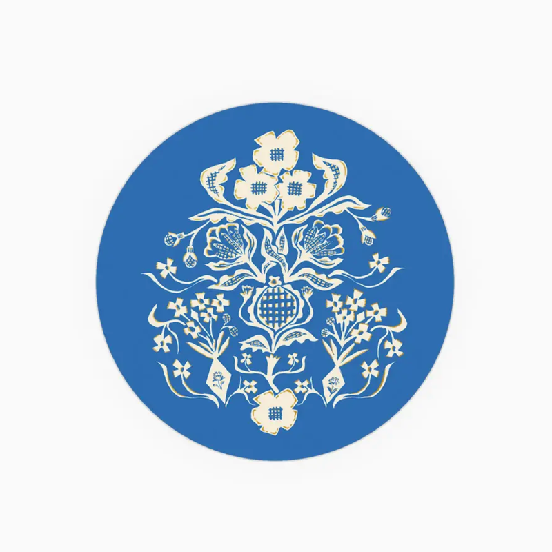 Blue Flower Bouquet Coaster