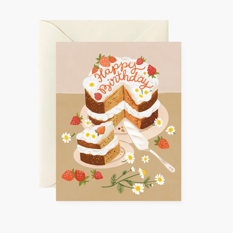 Homemade Birthday Cake Greeting Card