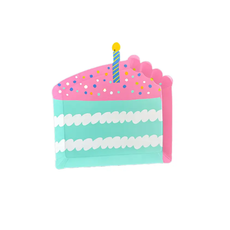 It's A Birthday Cake Slice Canape Plates