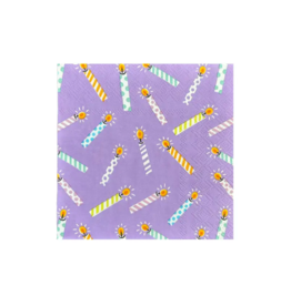 It's A Birthday Candle Print Petite Napkins