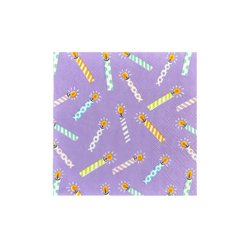 It's A Birthday Candle Print Petite Napkins