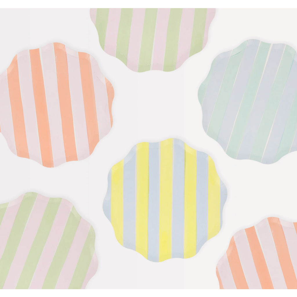 Pastel Stripe Dinner Plates